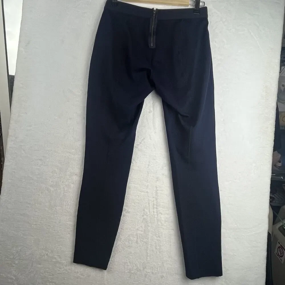J. Crew Navy Blue Pixie Leggings Pants Women Size 8 Back Zipper Back Seam 31090 - Picture 5 of 15